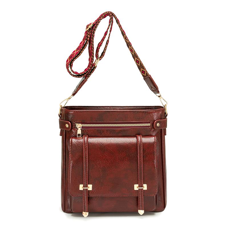 Women's Shoulder Bag Large Capacity Multi-Pocket Bucket Bag Commuter Crossbody Bag