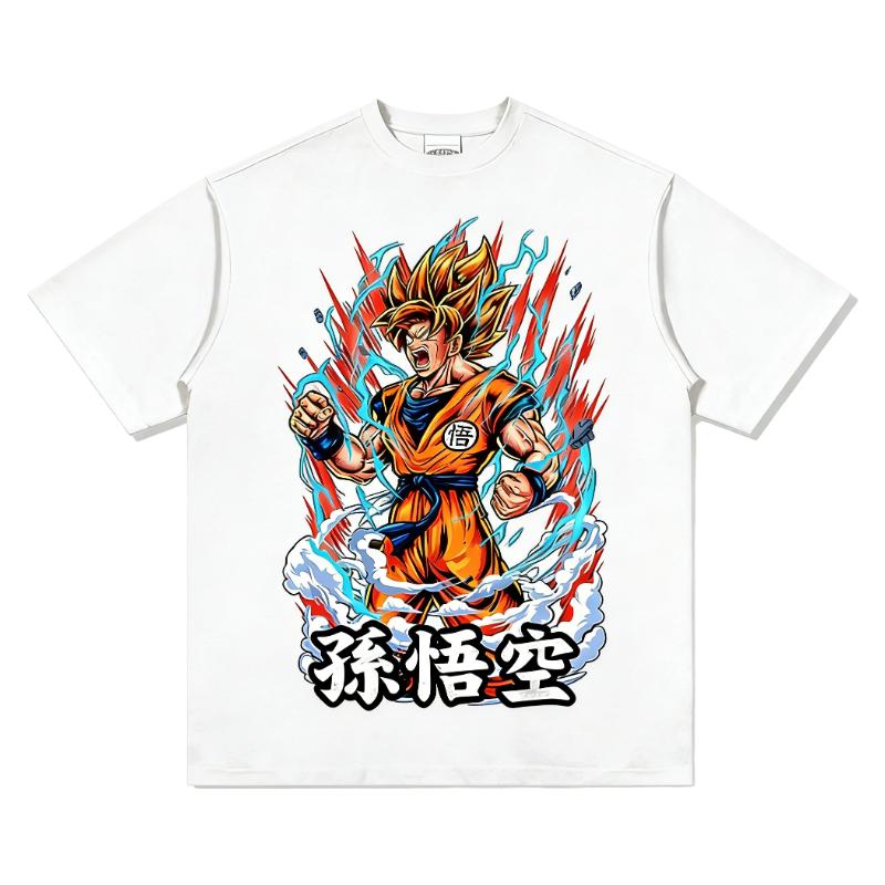 Super Saiyan Power Dragon Ball Goku TShirt Epic Battle Printed Crew Neck Soft Cotton Trendy High Street Fashion Casual Tops