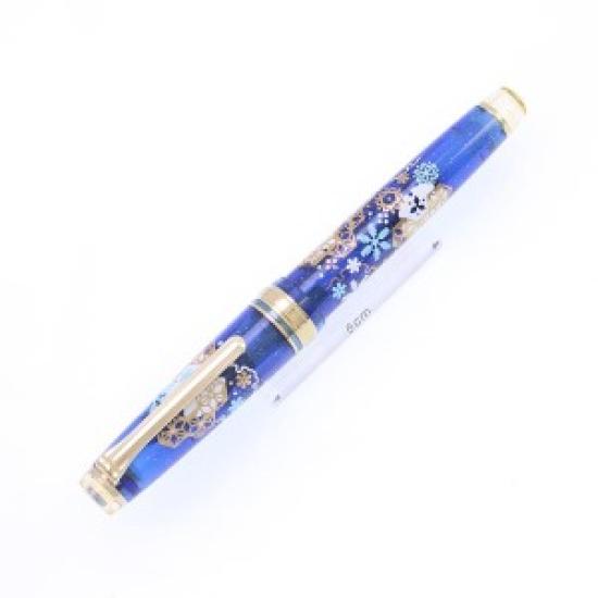 Used Sailor Plus × Sailor Ca.Crea Yukihana Limited Edition Fountain Pen | Professional Gear Slim | Medium-Fine Nib Snowflakes Dark Blue