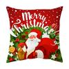 Classic Simple Christmas Series Cushion Pillow Cover Fashion Santa Claus Christmas Tree Pattern Pillowcase Home Sofa Decoration