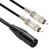 Кабель-конвертер Luxferre XLR в RCA, XLR папа в RCA x2, Кабель XLR в 2 RCA, 1 м Двойной кабель RCA папа в XLR, Конвертер XLR в RCA, Совместим с XLR