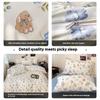 Double Yarn Bedding Four-piece Set Skin-friendly Breathable and Comfortable, Washed Sheets Quilt Covers Pillowcases