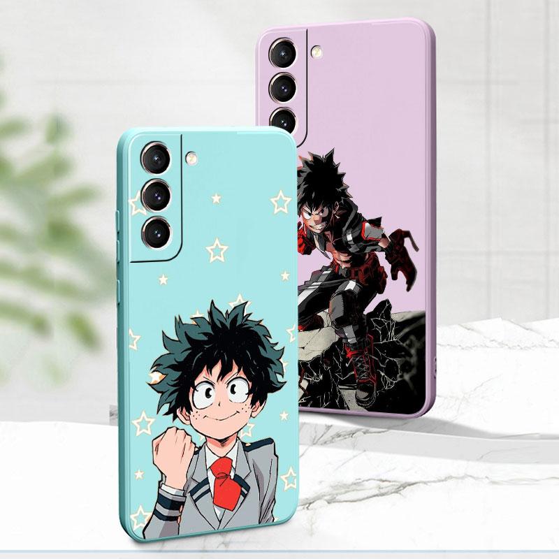 Anime My Hero Academia Case for Samsung Galaxy S8 Note 20 Ultra 5G S9 S21 S10 Plus S20 FE S22 Ultra Matte Liquid Silicone Funda