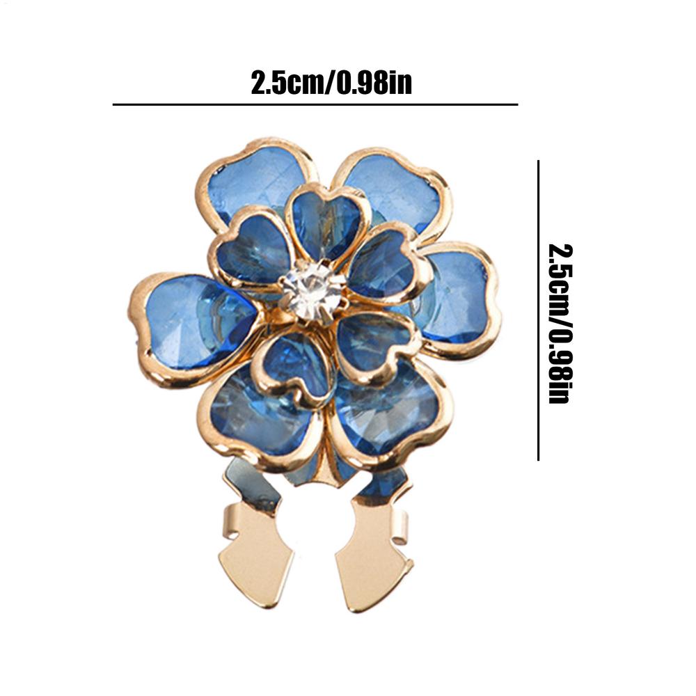 Button Covers for Women Rhinestone Alloy Pins Cuff Link Jewelry Fashion Accessories for Blouses Dress Suit Wedding Party