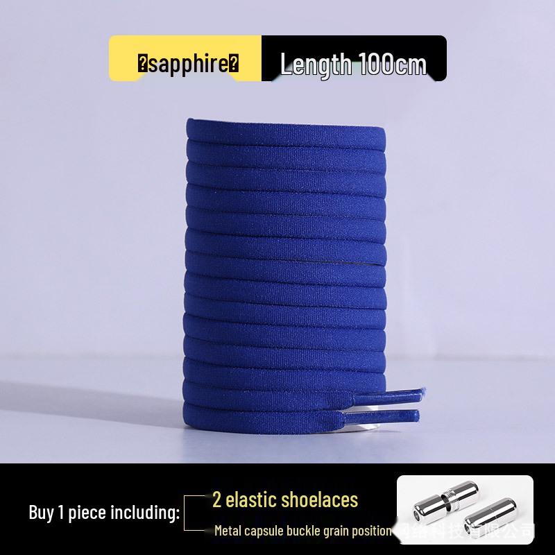 Elastic No-Tie Half-Round Shoelaces for Kids & Adults - Black & White