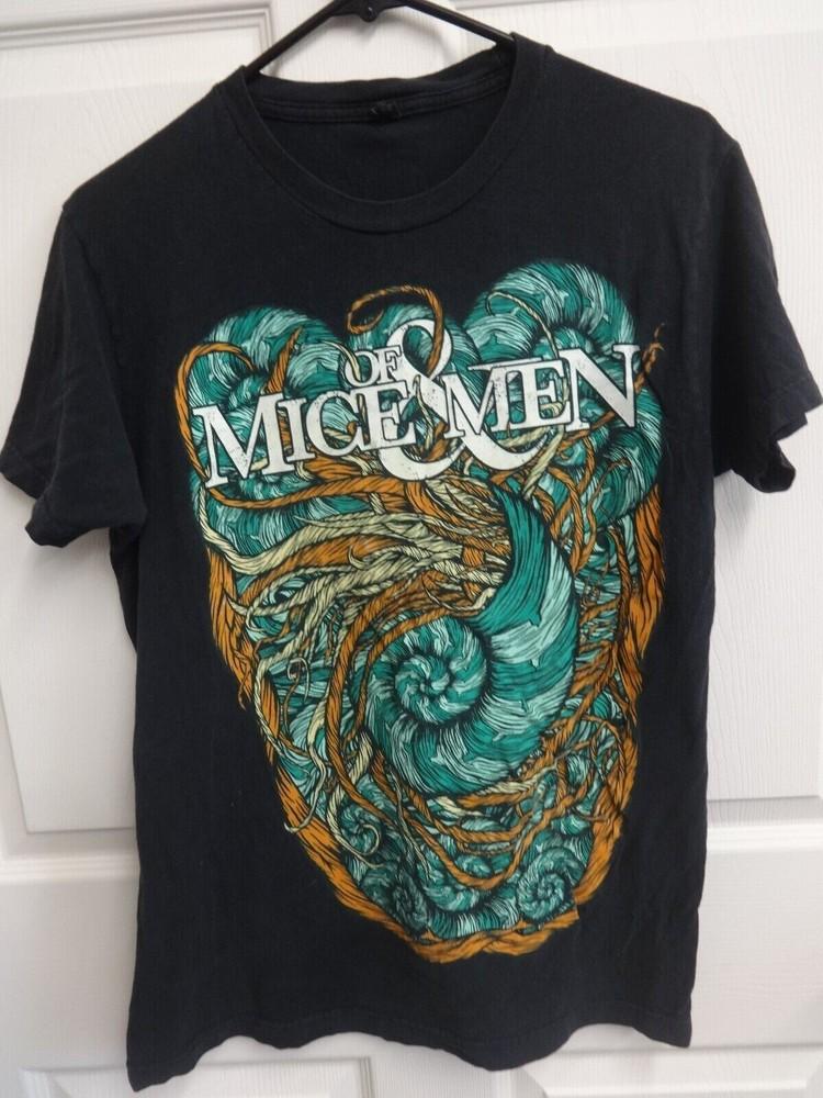 OF MICE & MEN Группа Черная Короткий Рукав Размер S-4XL Футболка Подарок Другу Унисекс Футболка XXL