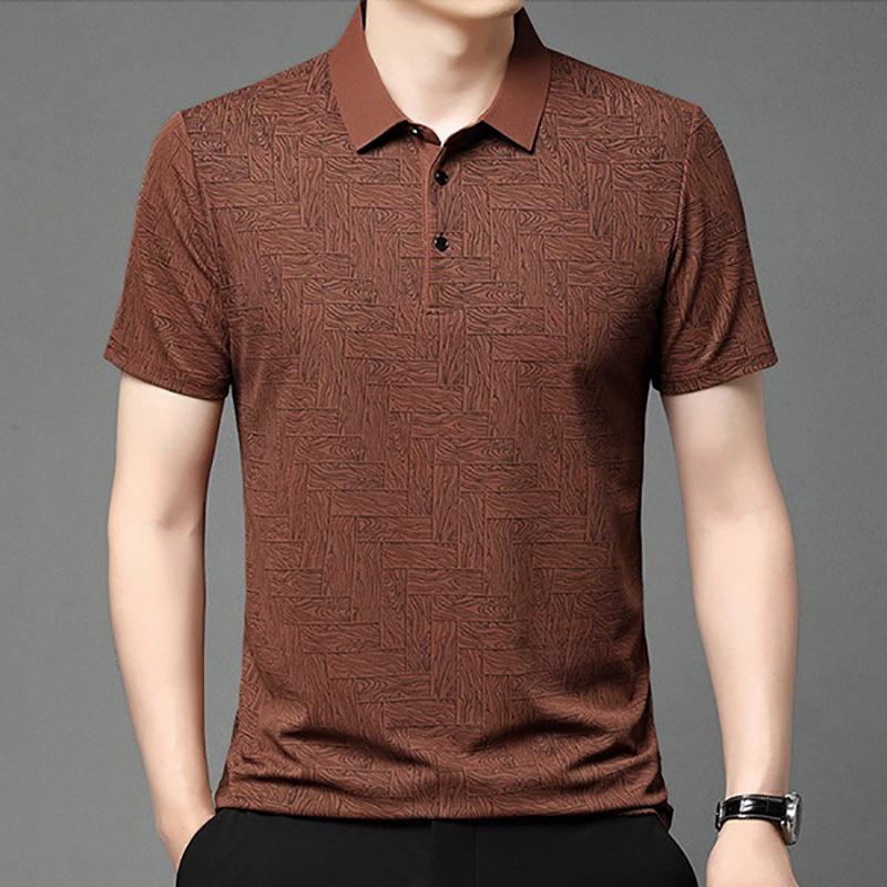 

Рубашка поло с коротким рукавом для мужчин, летняя, новая, с принтом, повседневная, модная футболка, простой стиль, легкая, мужская, уличная, классная XXXXL оранжевый