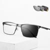 0 -0.5 -0.75 To -6.0 Metal Full Frame Sun Photochromic Square Prescription Eyeglasses With Cylinder Power Glasses
