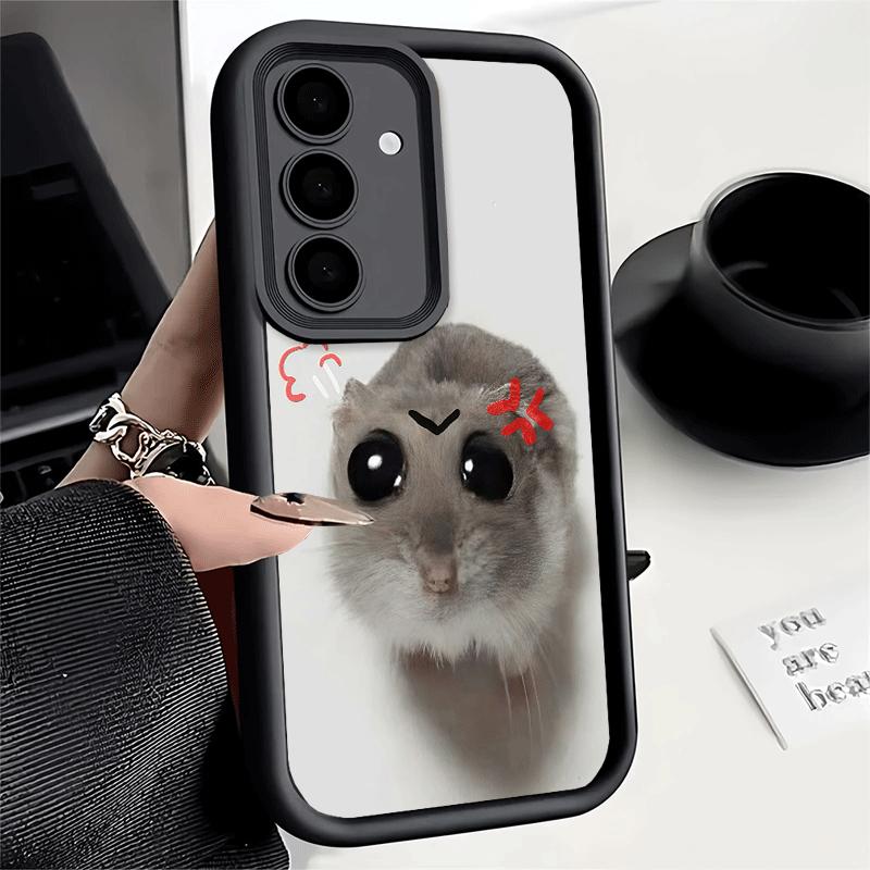Phone Case for Samsung Galaxy A17 A16 A15 A14 A13 Funny Sad Hamster Meme A56 A36 A26 A55 A35 A25 A54 A34 A24 A53 A33 A23 A07 A06