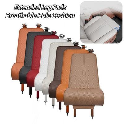 Leather Seat Extender Leg Cushion Memory Foam Seat Cushion Car Seat Leg Support Pad  For Long Drive
