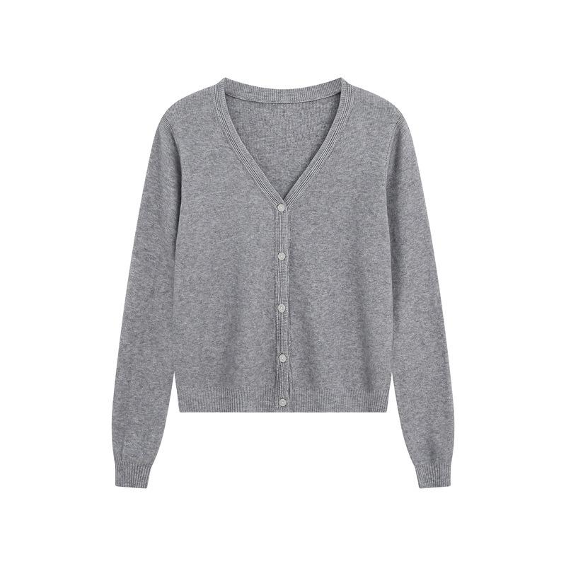 Lazy Wind Collar Soft Waxy Sweater Women's Spring and Autumn New Outer Long-sleeved Top Knitted Jacket Cardigan