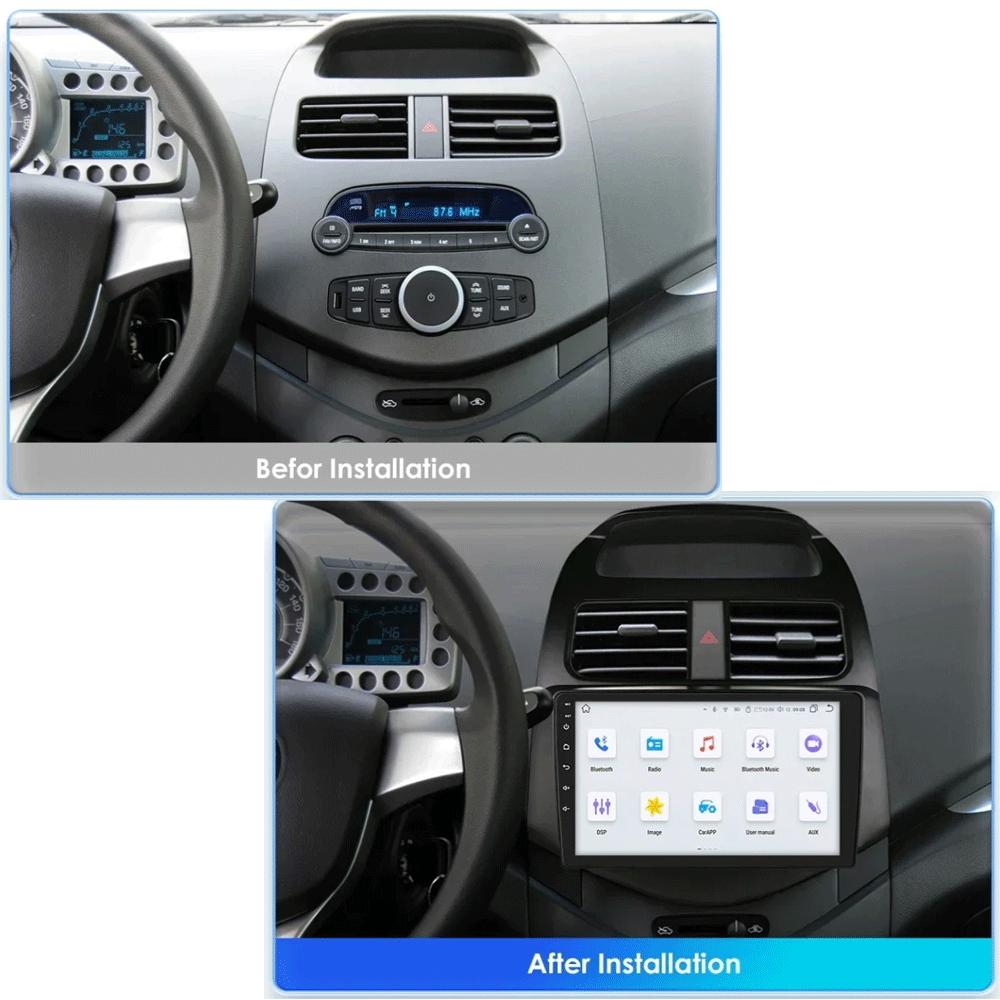 Android 14 Video Player Carplay Car Radio For Chevrolet Spark Beat Matiz Creative 2010 - 2014 Multimedia  GPS 2din Stereo