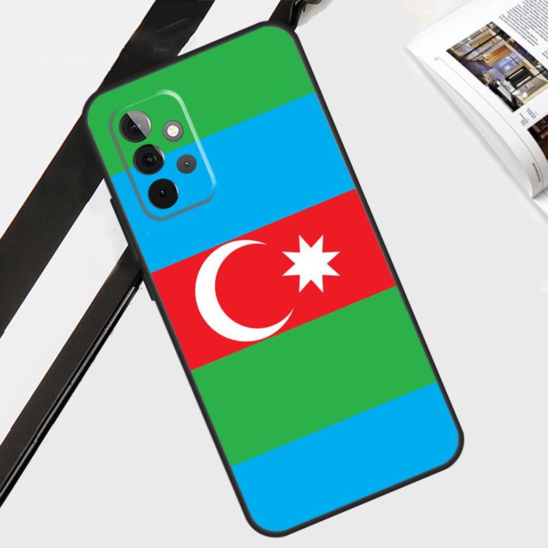 Azerbaijan Flag Coat of Arms Case For Samsung Galaxy A55 A35 A15 A56 A36 A26 A16 A06 A54 A34 A14 A12 A22 A32 A52 A13 A53