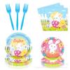 Easter Bunny Theme Party Supplies Easter Decoration Easter Party Banners Disposable Cutlery Arrangement