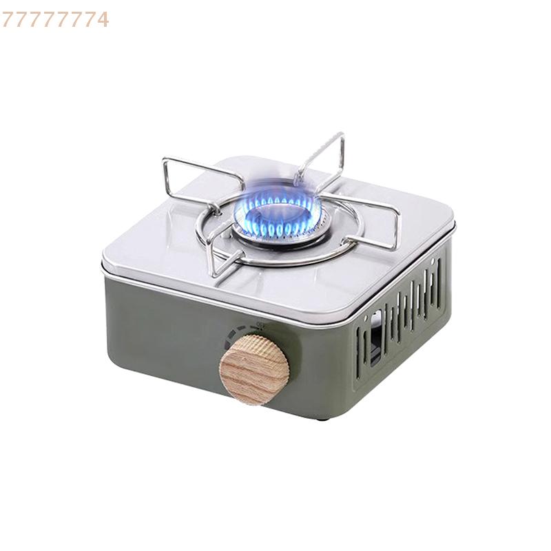 Portable Stainless Steel Camping Stove, Outdoor Suitable Gas Valve Propane Burner, Reliable Butane