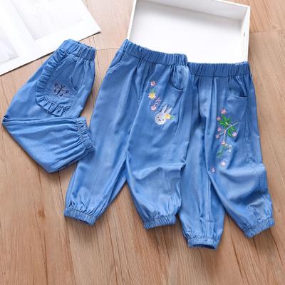 Children's Mosquito Repellent Pants Summer Thin Pants Baby Jeans Pocket Pants