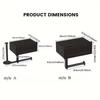 AS60-No-Drill,Bathroom Organizer For Essentials-Mounted Toilet Paper Holder In Sleek Black Featuring Shelf 1Pc Wall Mount Design
