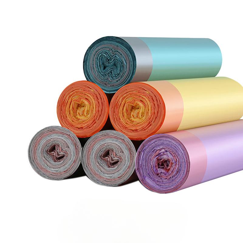 Garbage Bag Drawstring Household Thick Portable with Handle To Lift Plastic Bags for Office Use