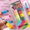 Creative Retro Fluorescent Highlighter Set - 12 Colors for Students