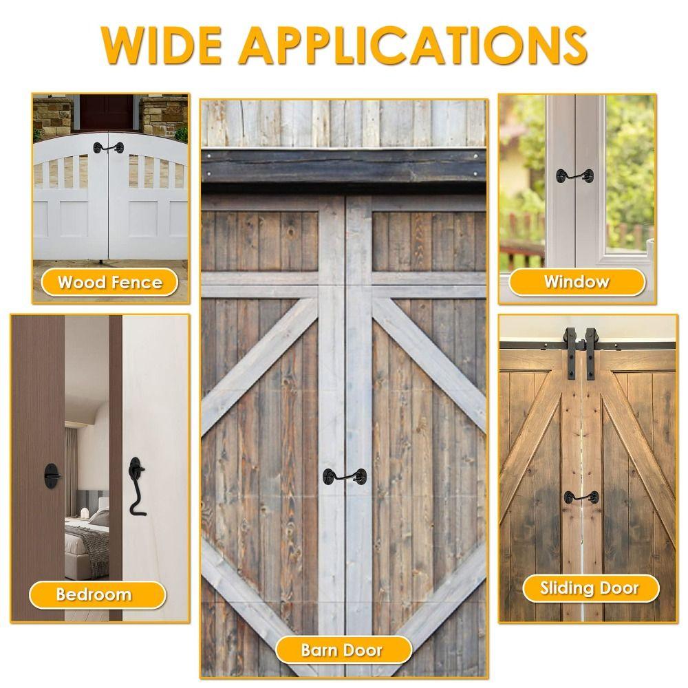 Heavy Duty Stainless Steel Gate Lock Hook and Eye Latch Screen Latches Barn Door Lock Gate Latch
