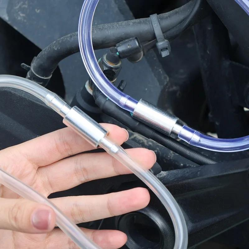 Motorcycle Brake Clutch Bleeder Hose Kit Hydraulic Brake Bleeder Tool with One Way Check Valve & Fuel Siphon Hose Tool