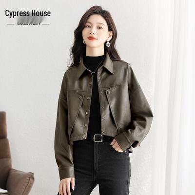 Women's Loose-Fit Lapel Long Sleeve Short Jacket