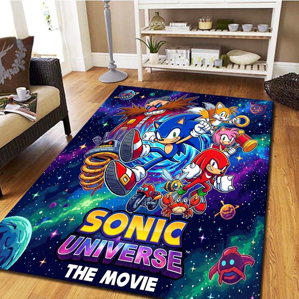 Sonic the Hedgehog Living Room Carpet, Bedroom Decor, Home Cool Movie Mat Play Floor Mat -HE172