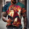 2025 Summer Colorful Men's Top T-shirt 3D Printed Spider Man Venom Pattern Casual Fashion Short Sleeve Clothing