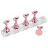 Nail Art Display Practice Stand Magnetic Nail Fingernail Tip Holder Manicure Set ToolRose Pink