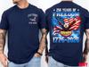 250 Jahre Amerika 1776 2026 250. USA Geburtstag 4. Juli Vorder-/Rückseite T-Shirt
