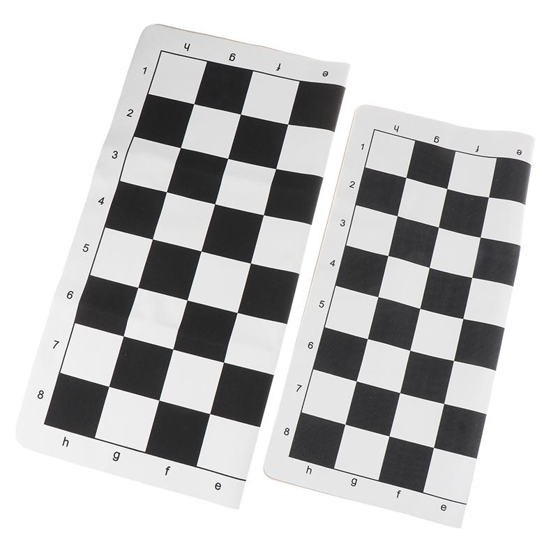 Portable Chess Board 43CM 51CM PU Leather Soft Tournament Chess Board For Children's Educational Games