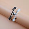 Romantic 2pcs/Pair Magnet Couple Bracelet Adjustable Matching Braclet Rope Black White Heart Magentic Braslet Gift For Lover