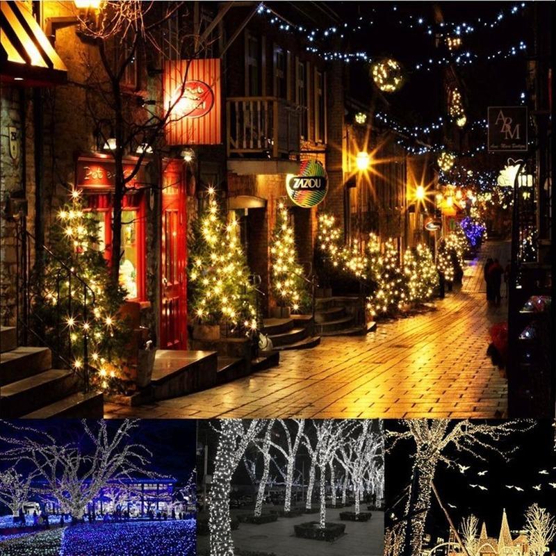 9.5M/12M/22M/32M Outdoors Solar String Light 8 Modes Solar Lamp Waterproof for Gardens Wedding Party Valentines Christmas Tree Decoration
