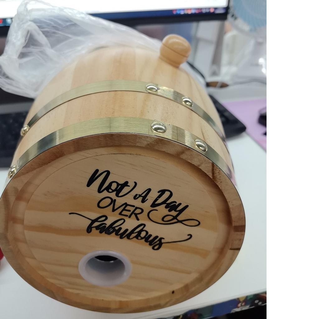 3L Wooden Whiskey Barrel with Stand Bung and Spigot for Aging Cocktails Bourbon Rum Tequila Beer