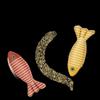 Kitten Burlap Fish Teaser Toy