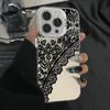 Gothic cool Lace for iPhone 17 16 15 14 13 12 11 Series Pro Max Plus Double Layer Protection Vintage Dark Lace