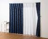 Grade 1 Blackout Thermal Insulating Foil Print Star Planet Pattern Navy Blue Curtains 100cm Wide X 110cm 2 8 Sizes Available Long, Panels,