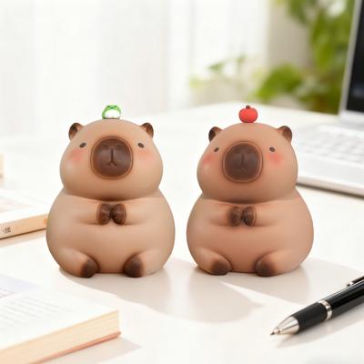 Yousheng Vinyl Capybara Piggy Bank Cartoon Animal Cash Coin Storage Container Kids Adults Money Saving Box Jar Desktop Decoration