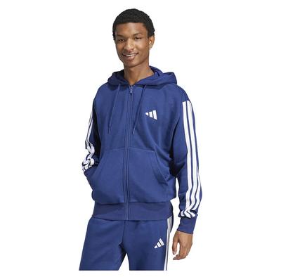 Essentials 3 Stripes Fleece Full Zip Sweatshirt