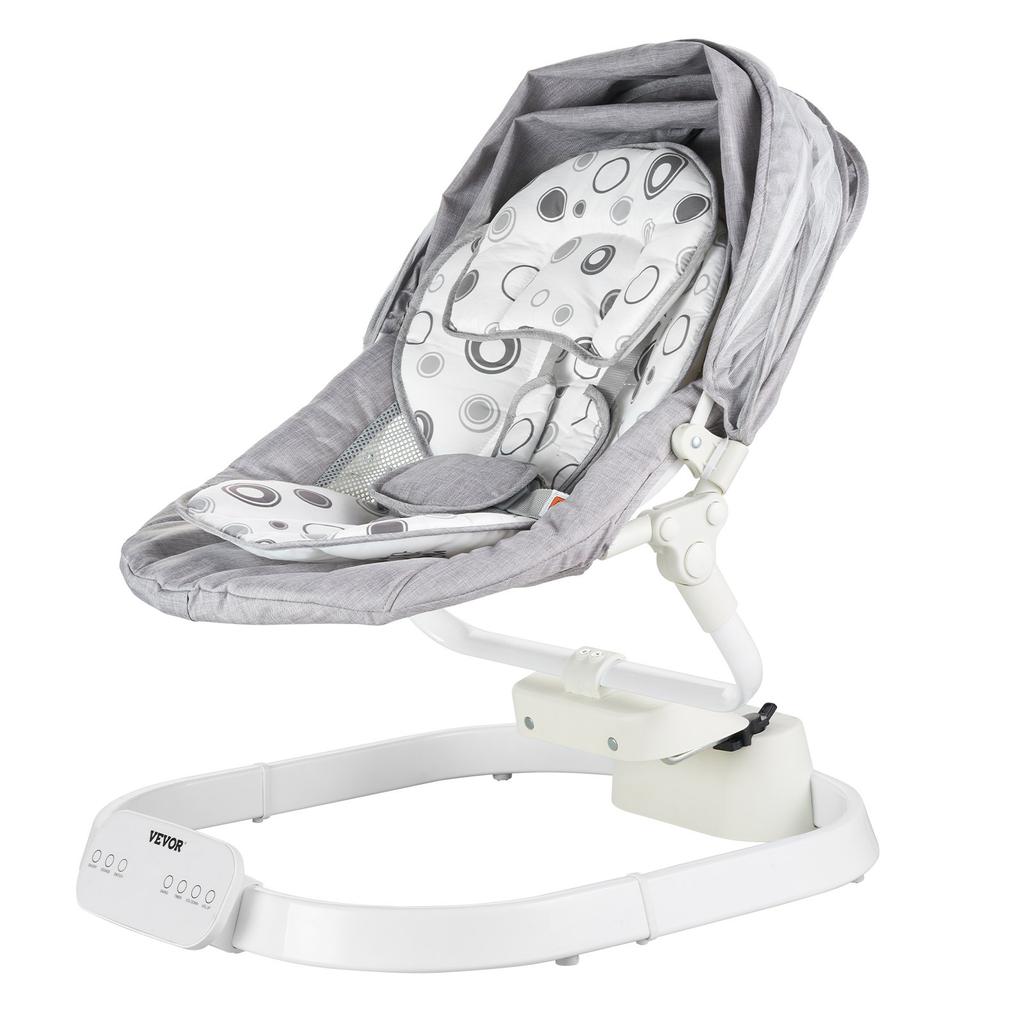 VEVOR Baby Swing, Baby Rocker for Infant with 3 Speeds & 3 Seat Positions, IMD Touch Panel, Remote Control, Bluetooth & 10 Preset Lullabies