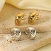 Gold Color Stainless Steel Earrings For Women Pierce Hoop Drop Stud Ear Summer