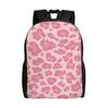 Back To School Season Pink Leopard Print Rucksack Leopard Print For Men Women Super Quality Backpack