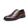 Leather Shoes British Retro Brock Carved Business Dress Casual Inner Height Increase Pointed Breathable Groom Wedding Shoes