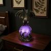 Dragon Statue with Ball, Dark Style Dragon Figurine, USB Powered Desktop Dragon Lamp Ornaments, Fantasy Gift for Men & Dragon Lovers