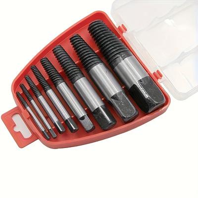 5/6pcs Screw Extractor Metal Drill Bit Set Damaged Screws Remover Extractor Woodworking Tools Broken Bolt Water Pipe Extractor