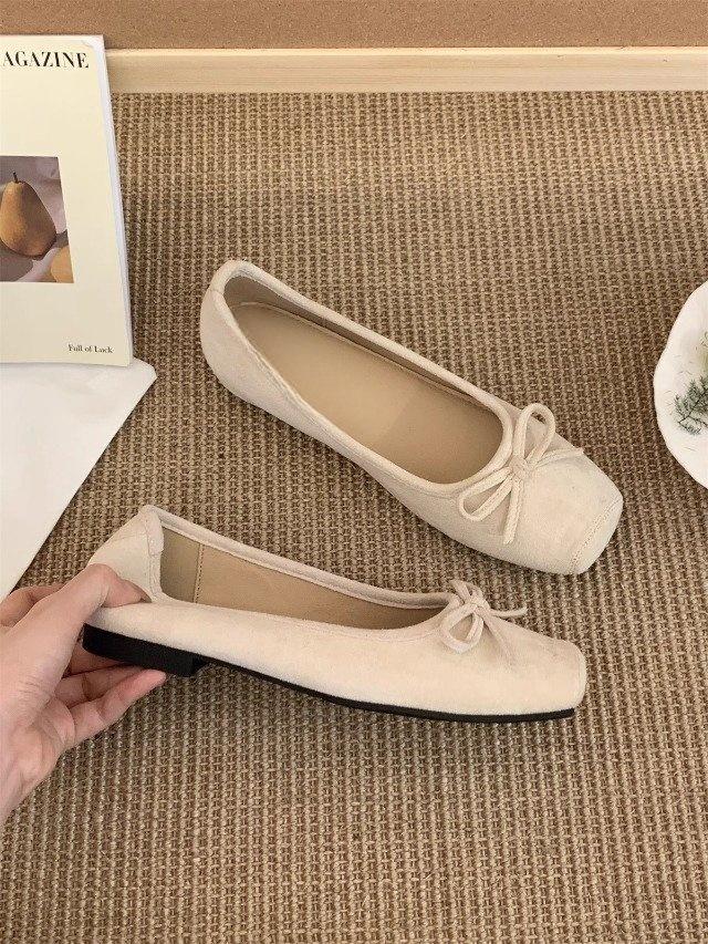 

Плоские красные туфли-одинарки женские весенние новые французские нежные феи балетный стиль туфли-бини внутренняя высота увеличивающая желтые женские туфли 40