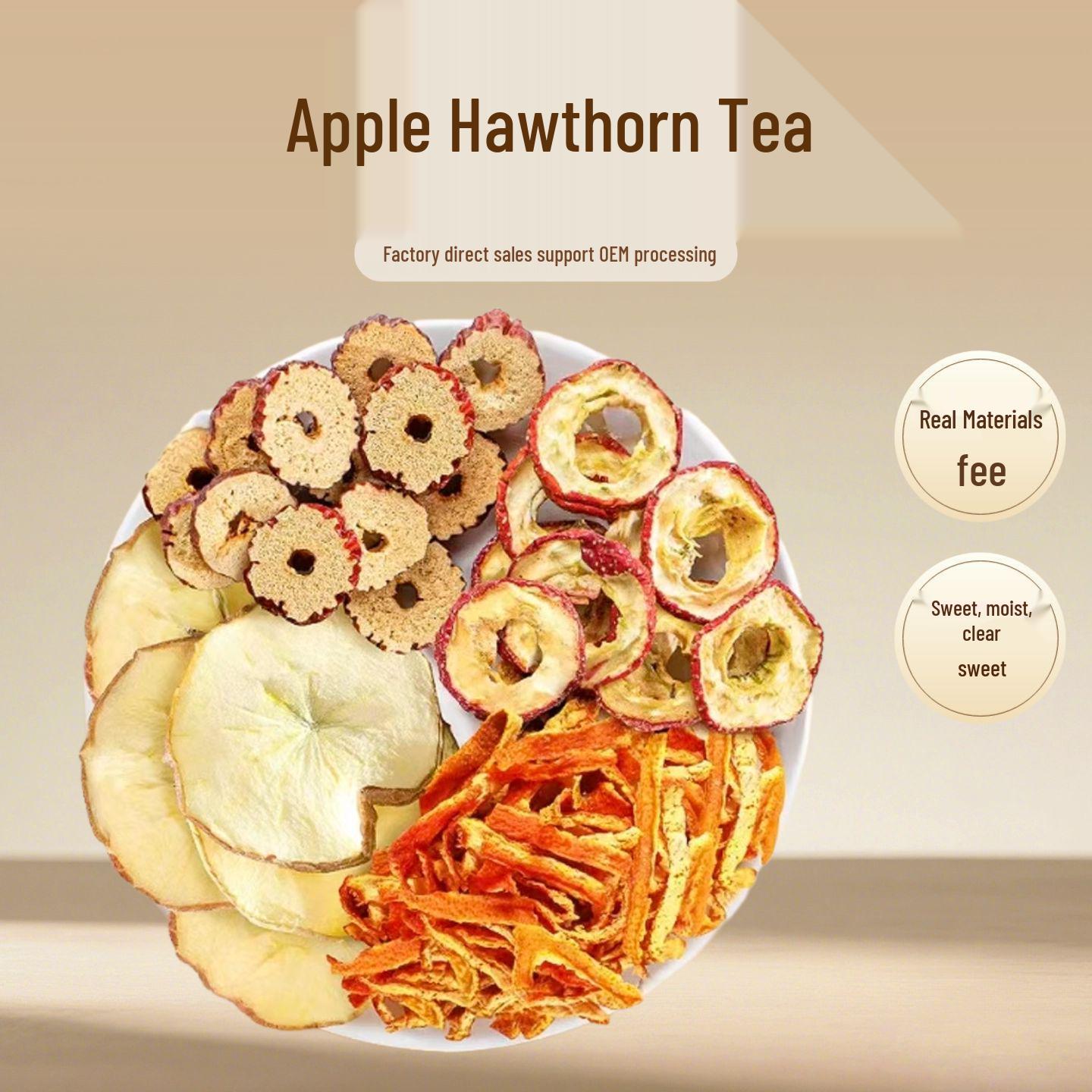 Чай из яблок, боярышника и красных фиников с сушеной кожурой мандарина - Сладко-кислый настой, индивидуально упакованный для всех сезонов