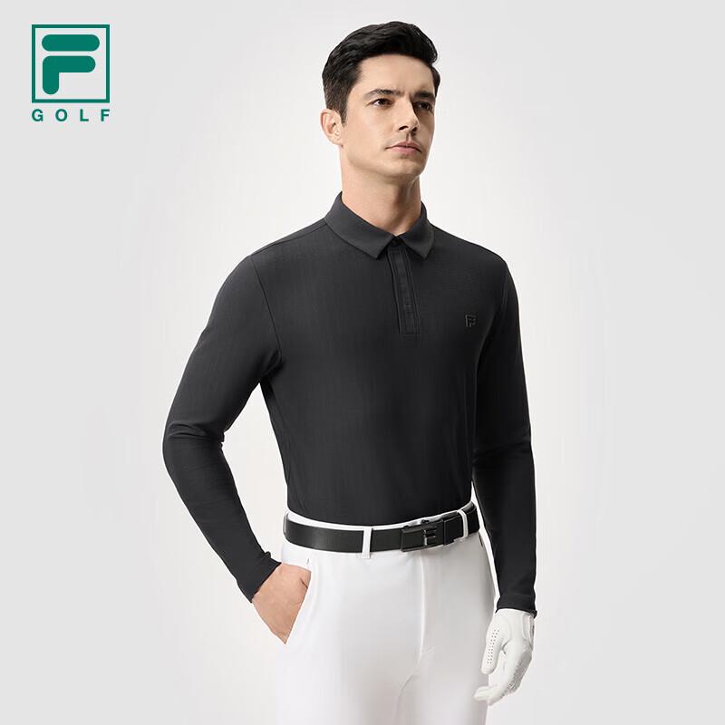 FILA Men s Knitted Long Sleeve Golf Polo Shirt M