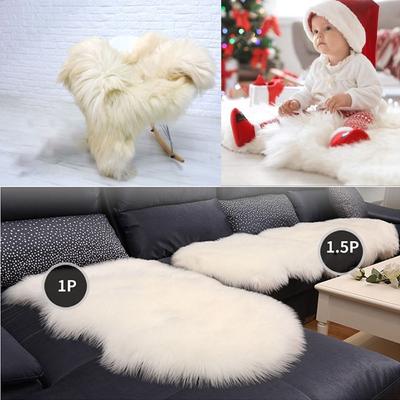 Wool Long Hair Carpet Non Slip Fluffy Shaggy Bedroom Mats Sheepskin Rug Faux Fur Soft Rugs