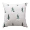 New Faux Rabbit Fur Throw Pillow Cover Christmas Tree Pattern Cozy Fluffy Pillowcase White 45x45cm Cushion Cover